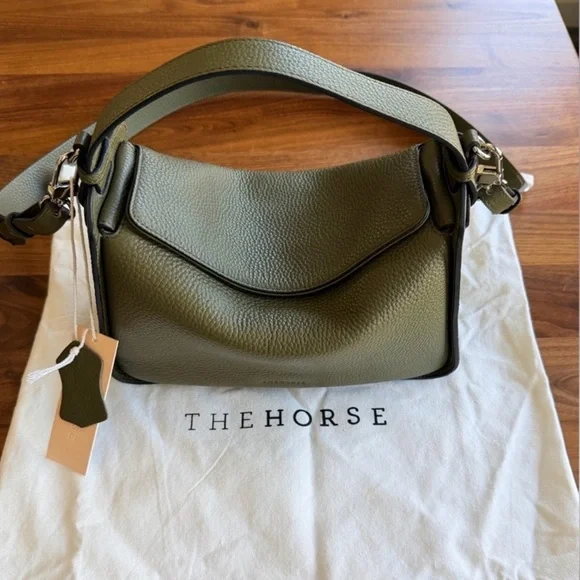 The Horse Clementine Olive Pebbled Leather Bag - Picture 2 of 6